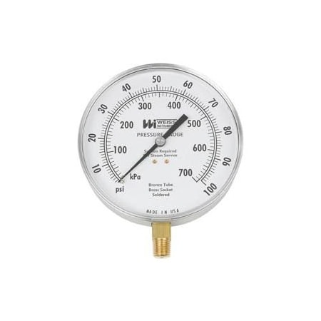 Weiss Instruments 4 1/2" dial, 1/4" NPT, 0-200 PSI 4CTS-200-4L